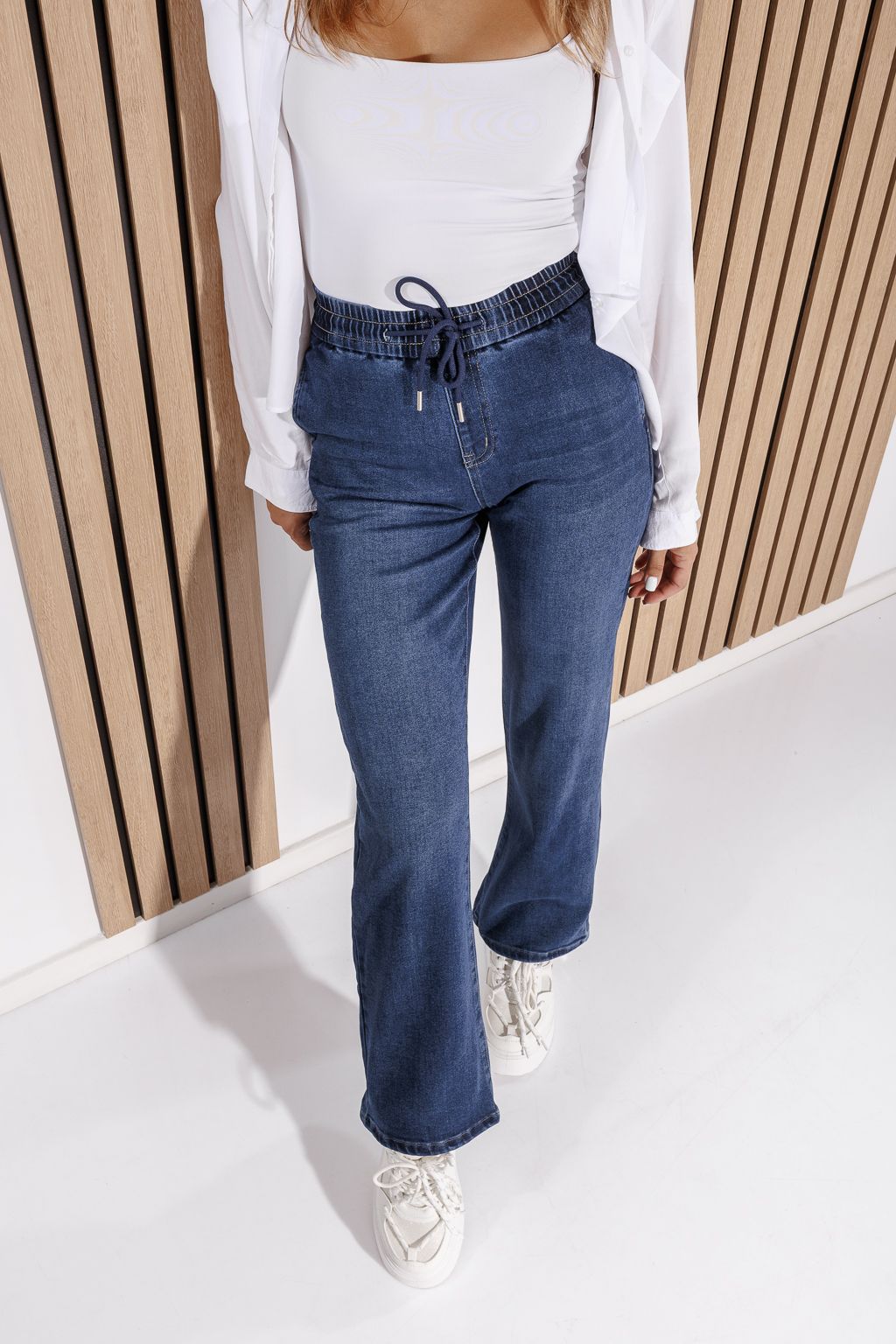 Blugi Evazati Dama Isabella Albastri #A1183