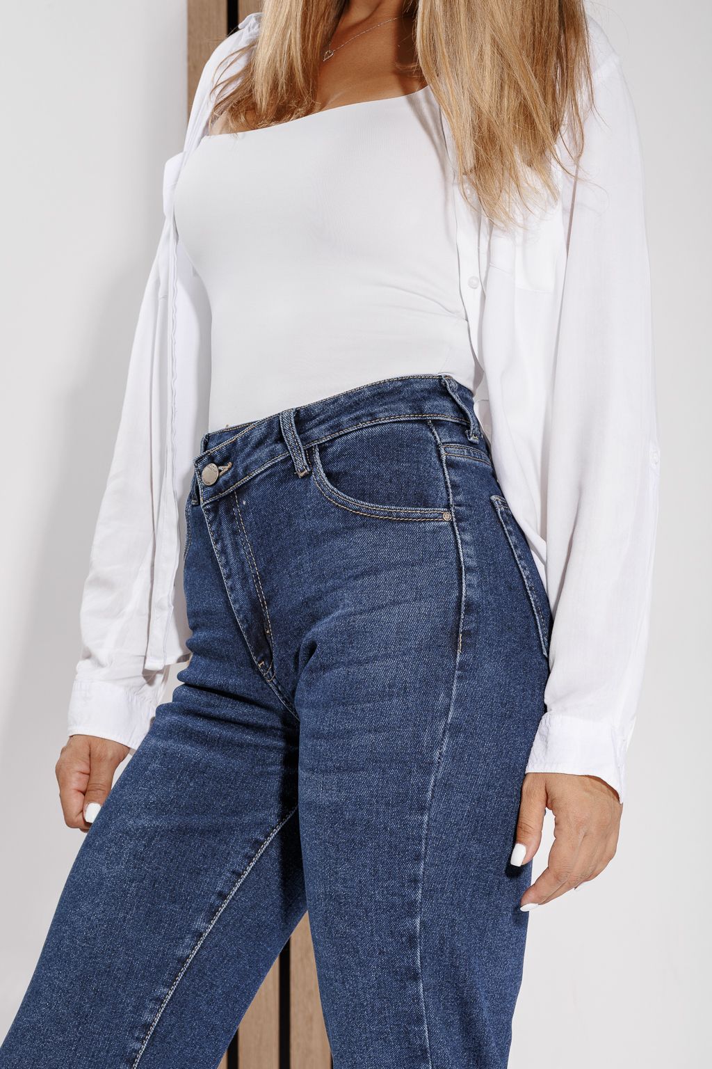 Blugi Baggy Fit Dama Naomi Albastri #A1188
