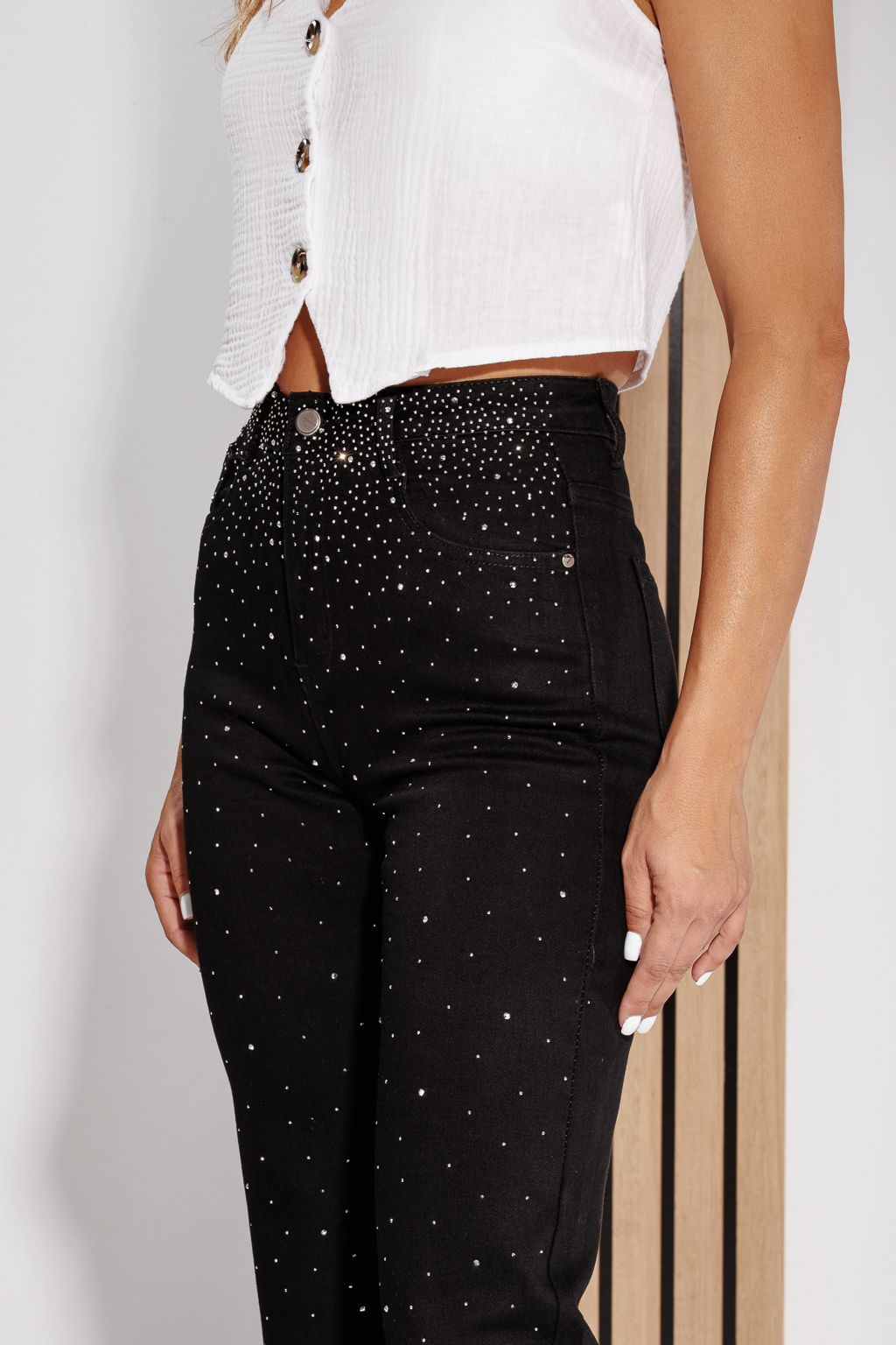 Blugi Wide Leg Dama Inara Negri #A1196