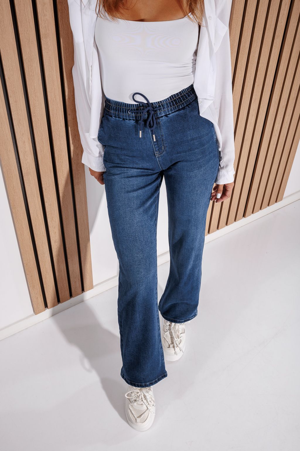 Blugi Evazati Dama Isabella Albastri #A1183