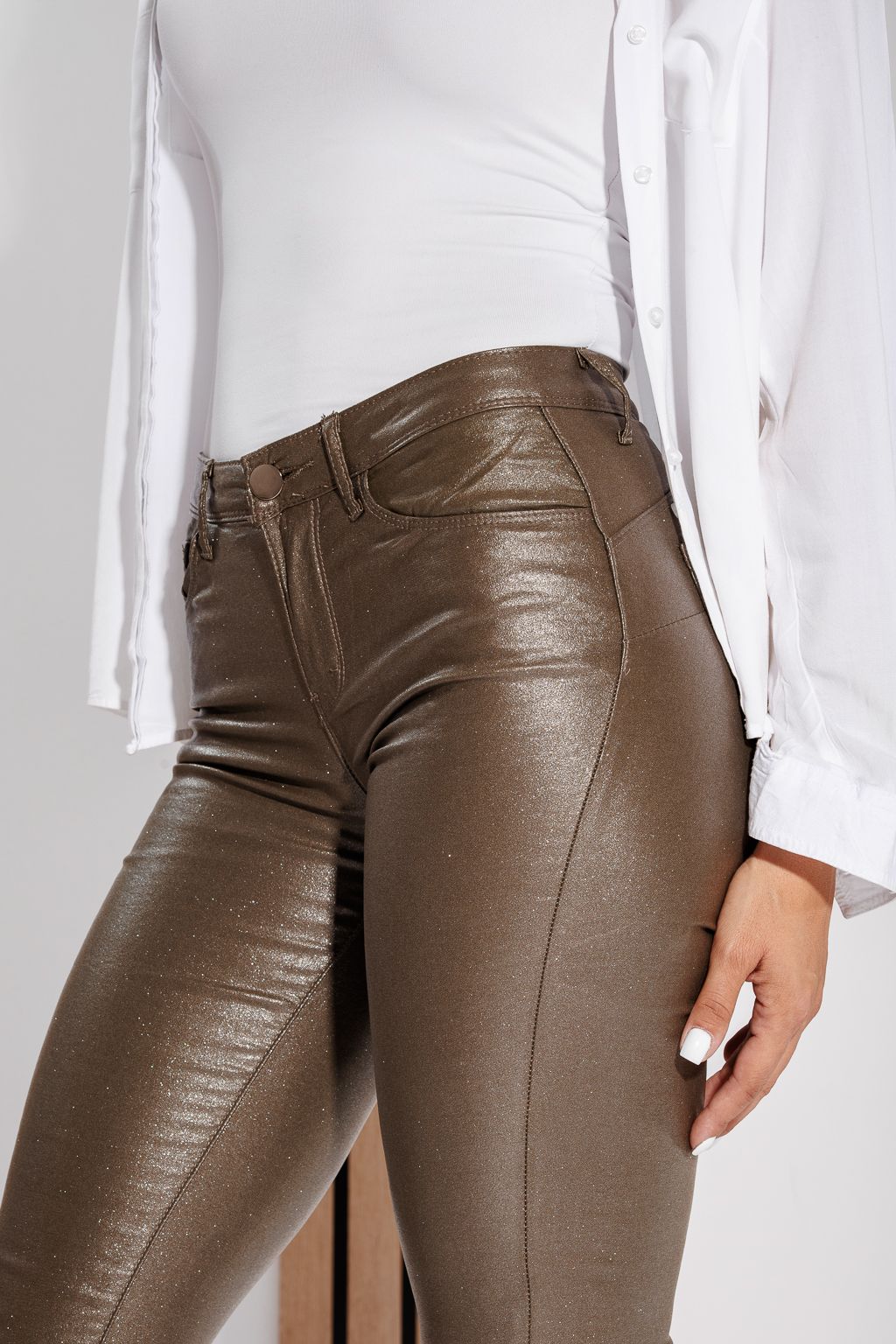 Pantaloni Cerati Vatuiti Dama Fatima Khaki #A663