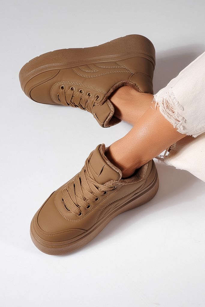 Adidasi dama imblaniti khaki din piele ecologica Giorgia #22508
