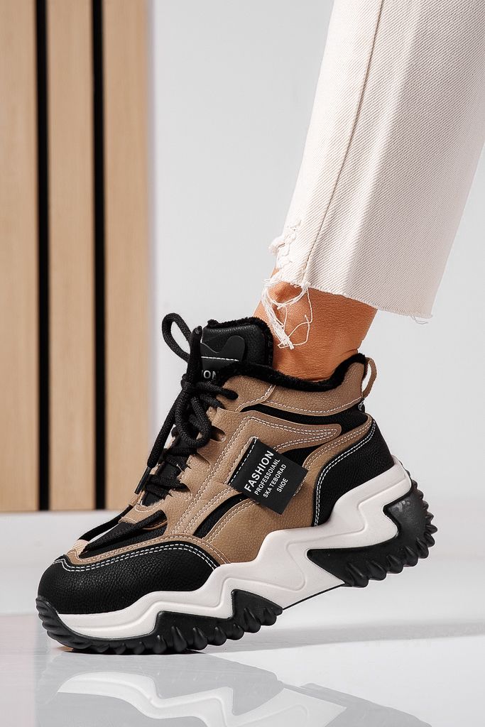Adidasi dama imblaniti khaki din piele ecologica Chiara #22514