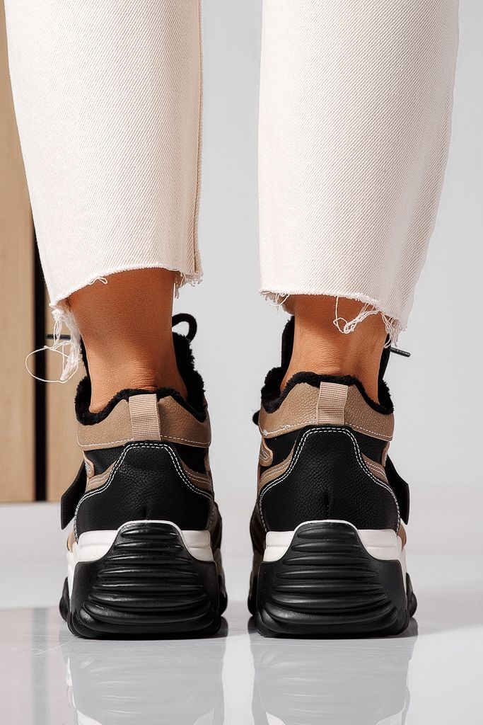 Adidasi dama imblaniti khaki din piele ecologica Chiara #22514