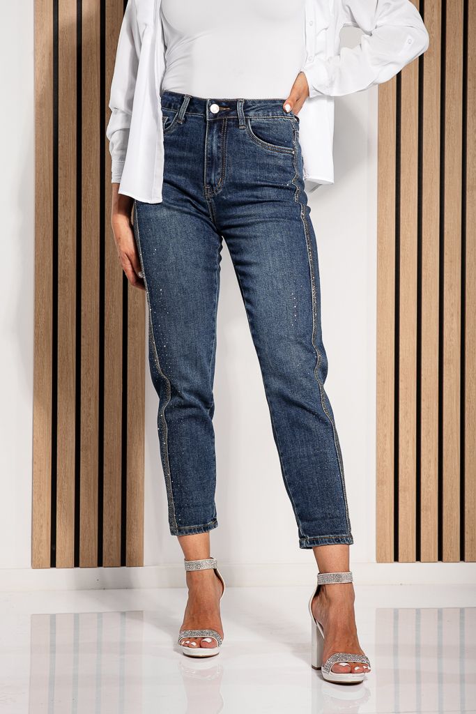 Blugi Baggy Fit Dama Alessia Albastri #A1213