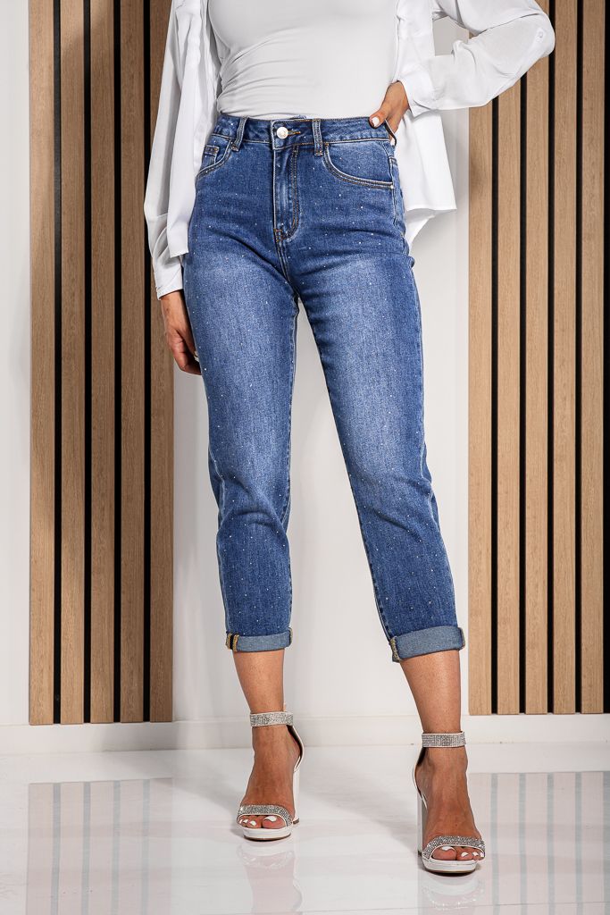 Blugi Baggy Fit Dama Glory Albastri #A1227
