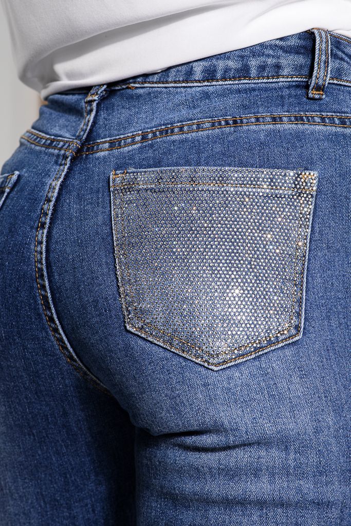 Blugi Baggy Fit Dama Glory Albastri #A1227