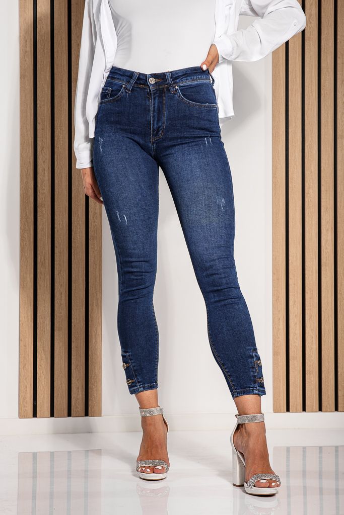 Blugi Skinny Dama Cybele Albastri #A1220