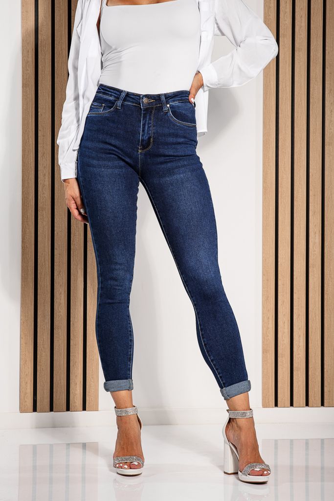 Blugi Skinny cu PushUp Dama Dalila Albastri #A1217