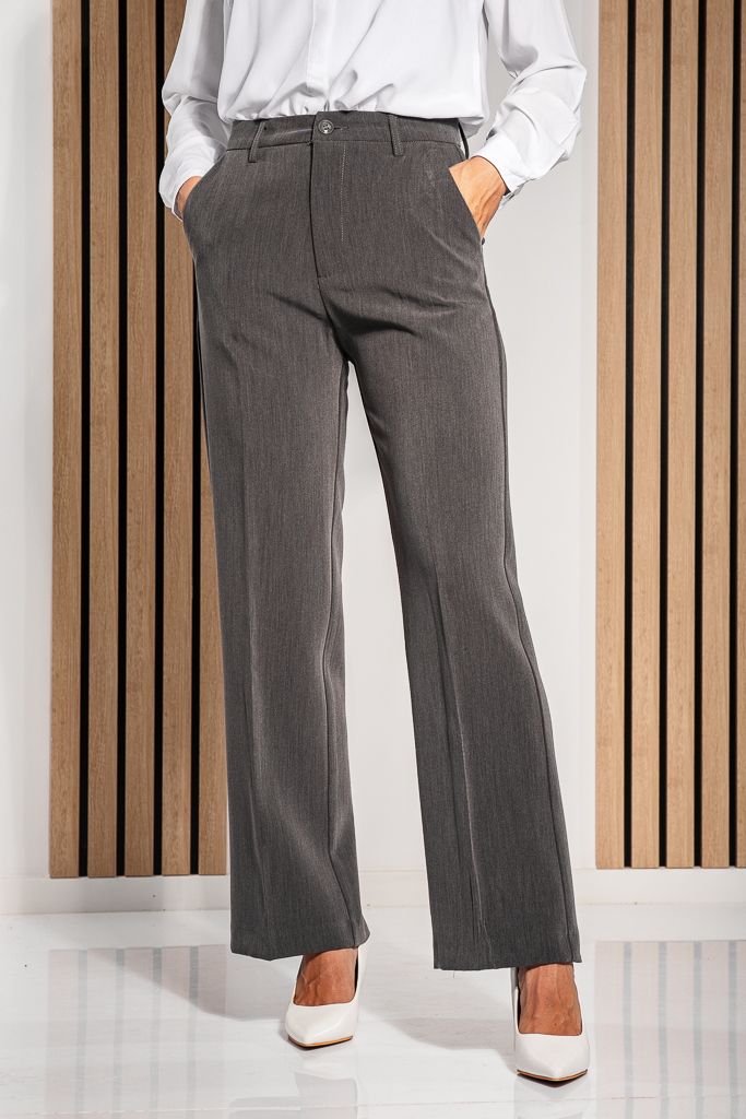 Pantaloni Casual Dama Alda Gri #A1199