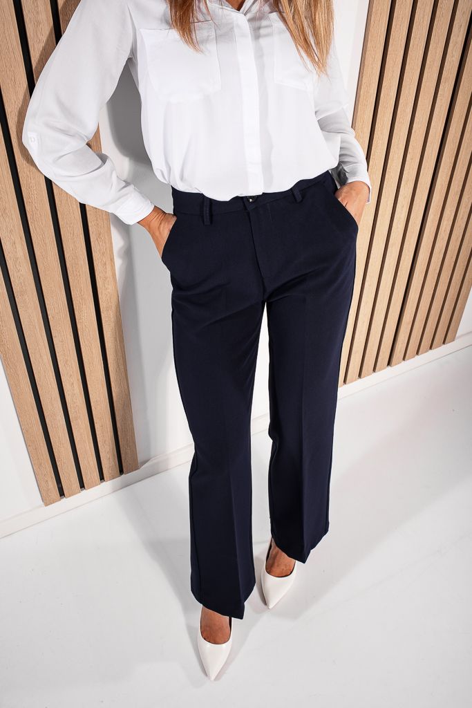 Pantaloni Casual Dama Alda Bleumarin #A1197