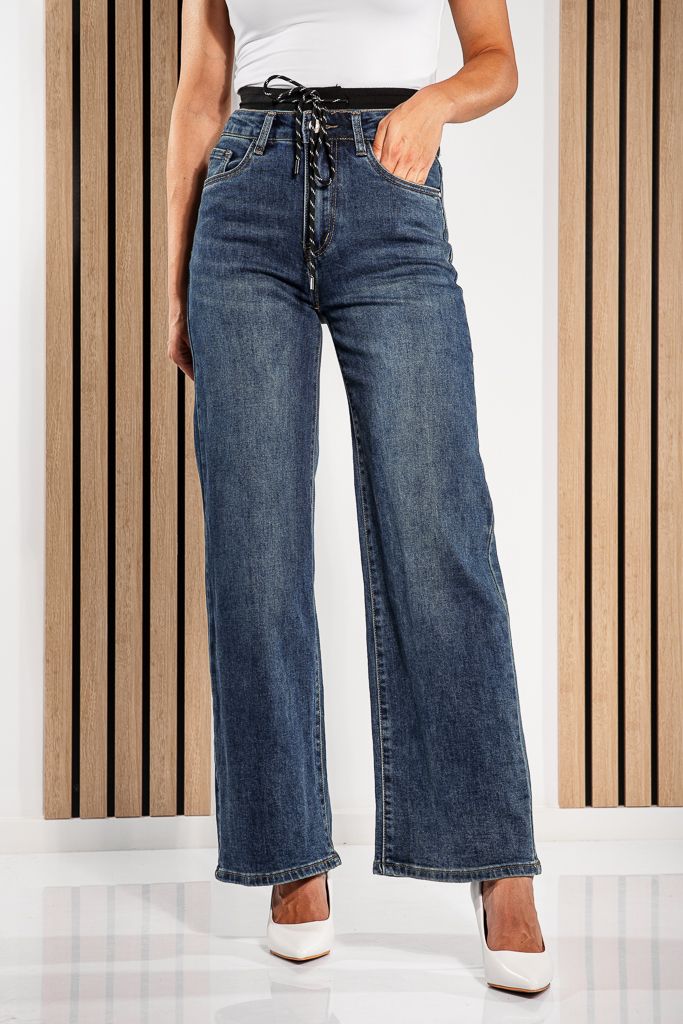 Blugi Wide Leg Fit Dama Catlin Albastri #A1216
