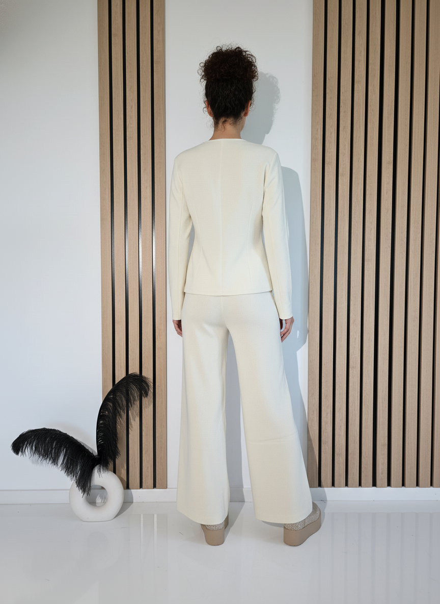  Compleu Dama bej Cate 2 piese tricot #A1247