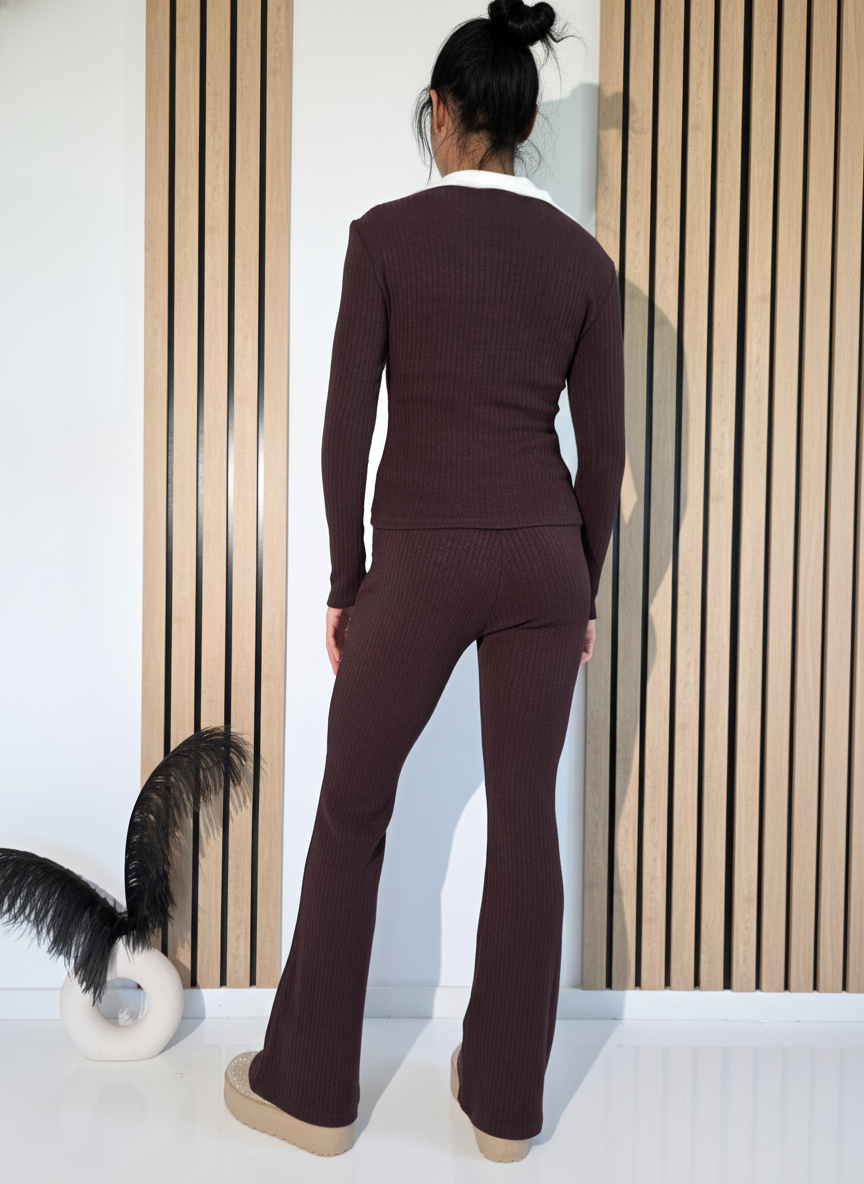  Compleu Dama maro Amira 2 piese tricot #A1244