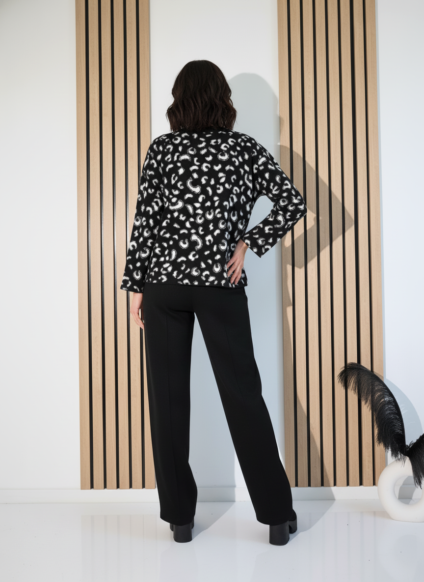 Compleu Dama negru Fergie 2 piese tricot #A1250