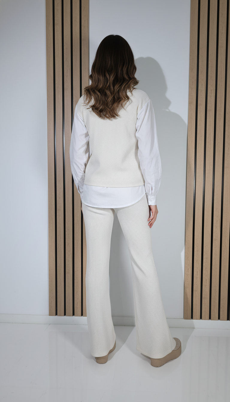  Compleu Dama bej Iris 2 piese tricot #A1272