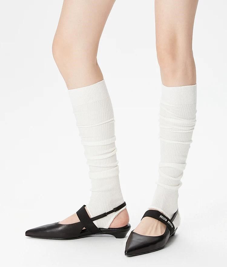 Ciorapi lungi dama albi Maria #A1306