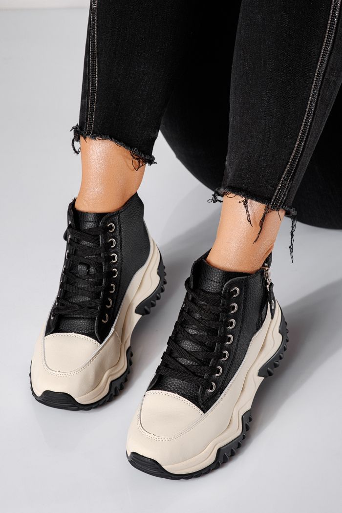 Adidasi dama negri  din piele ecologica Layla #24154