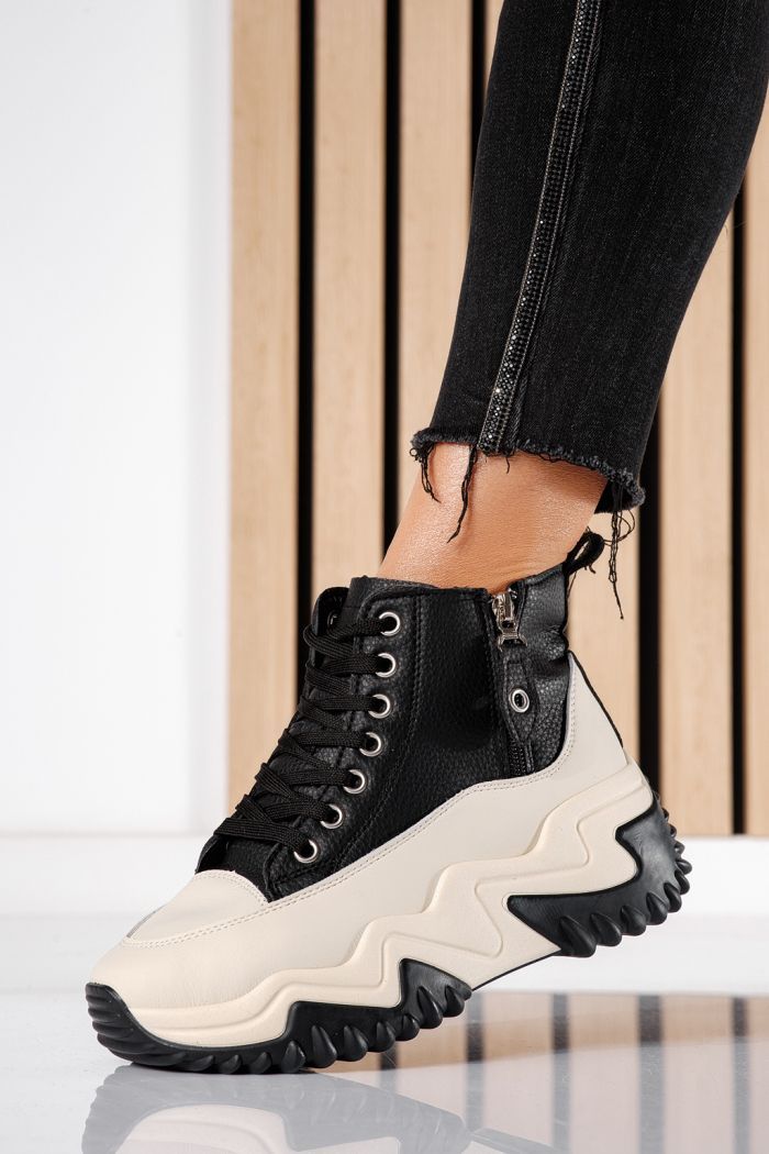 Adidasi dama negri  din piele ecologica Layla #24154