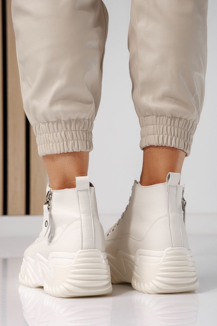 Adidasi dama bej din piele ecologica Layla #24156