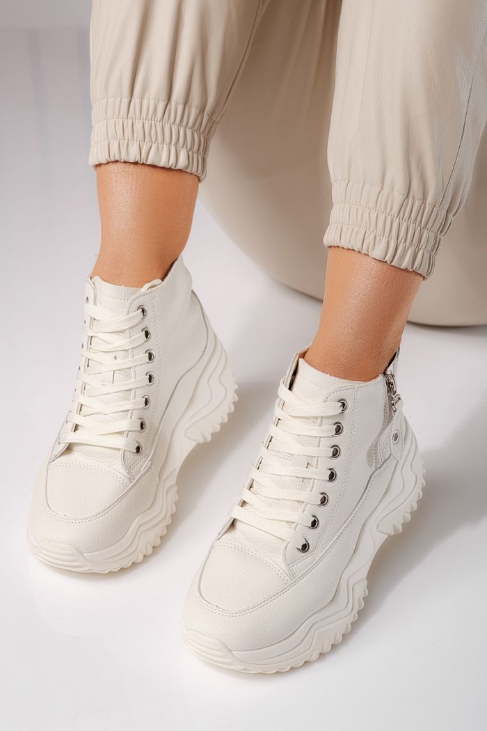 Adidasi dama bej din piele ecologica Layla #24156