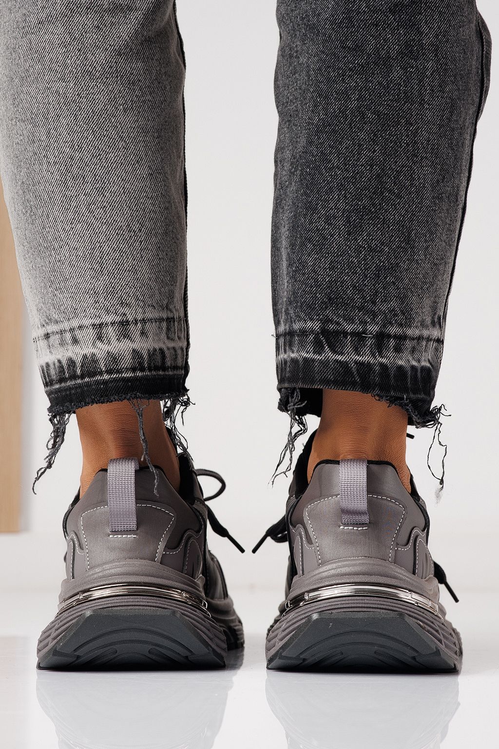 Adidasi dama mov din piele ecologica Denisa #24072