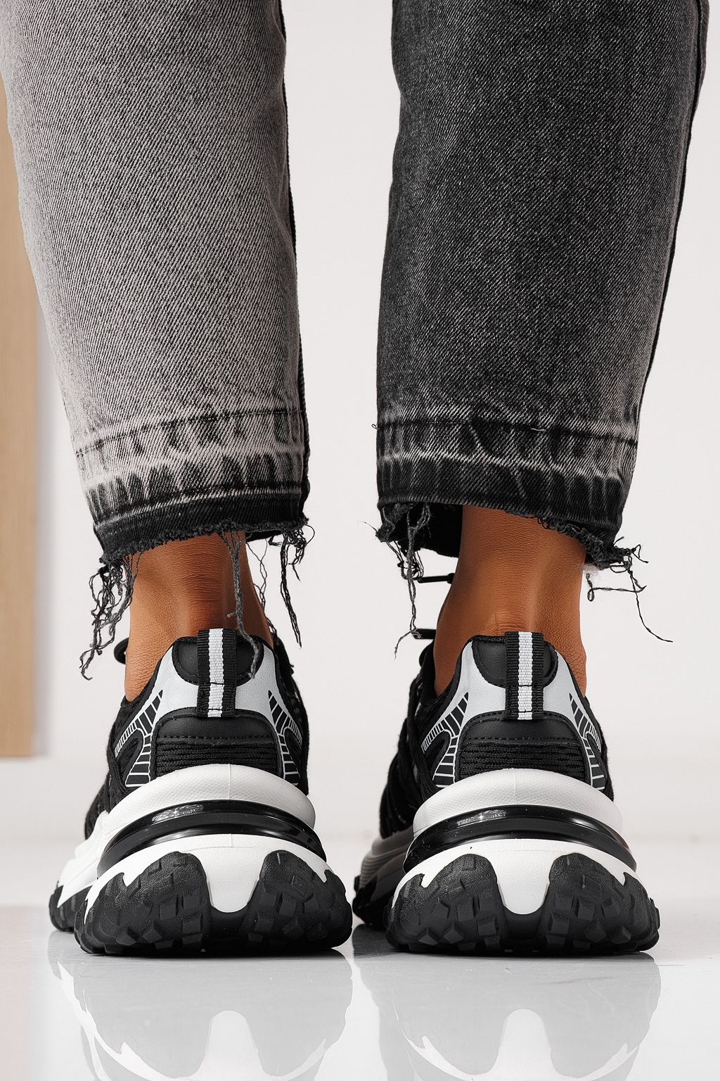 Adidasi dama negri din material textil Jullya #24130