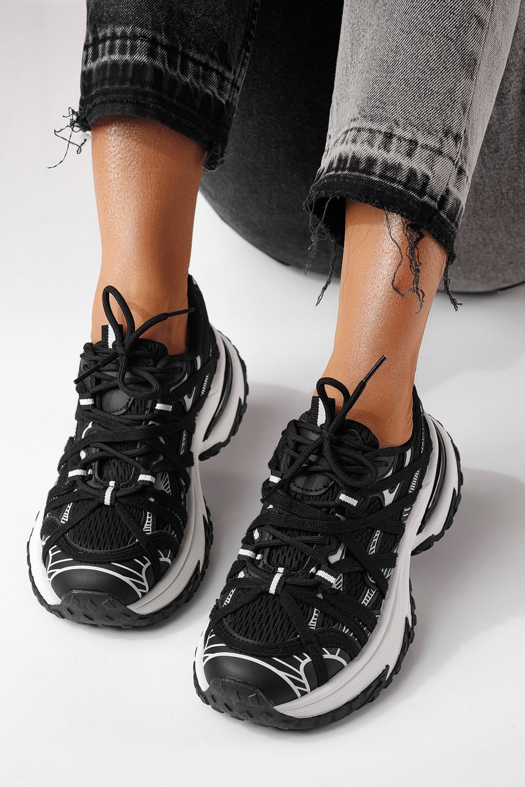 Adidasi dama negri din material textil Jullya #24130