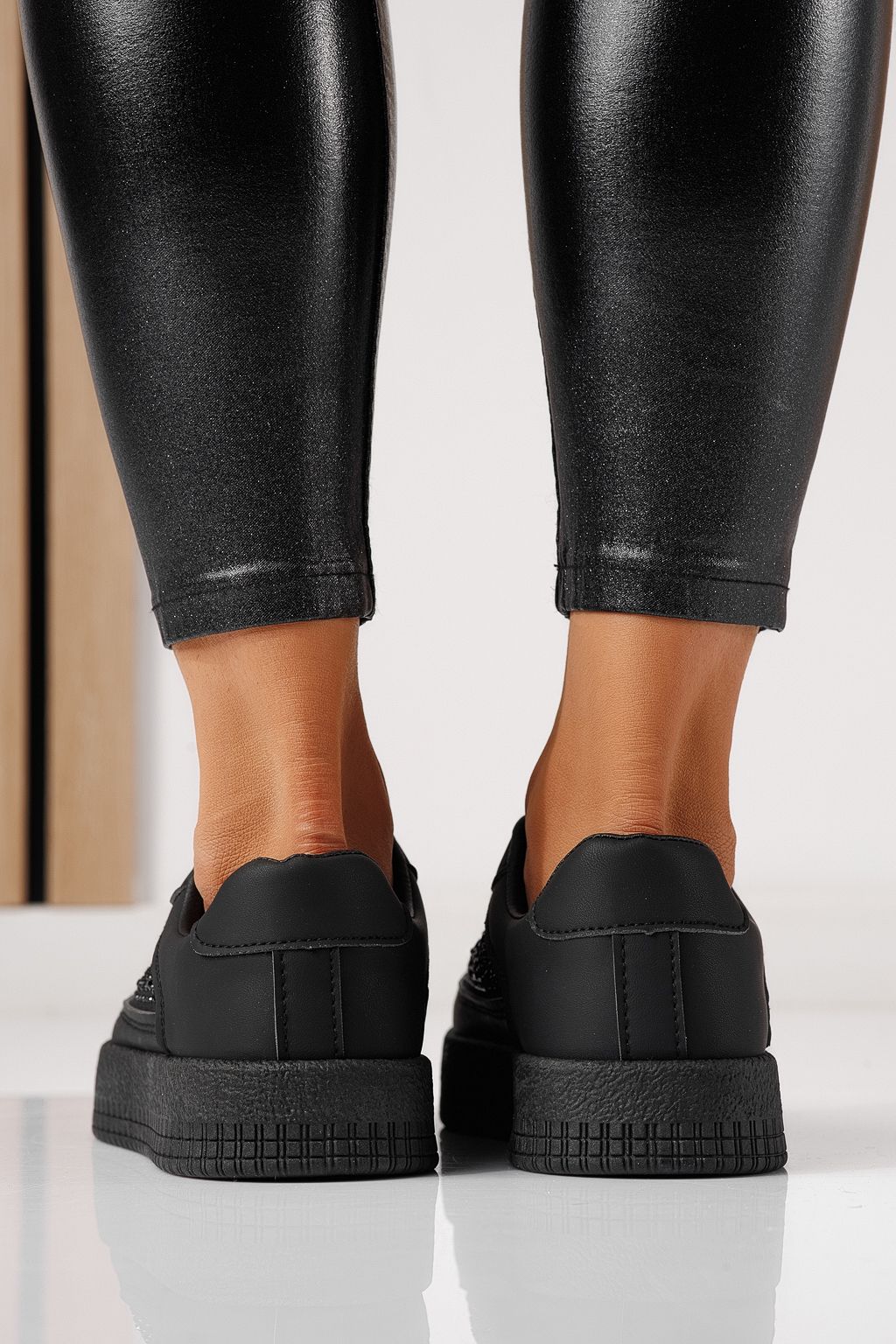 Adidasi dama negri din piele ecologica Rania #24177