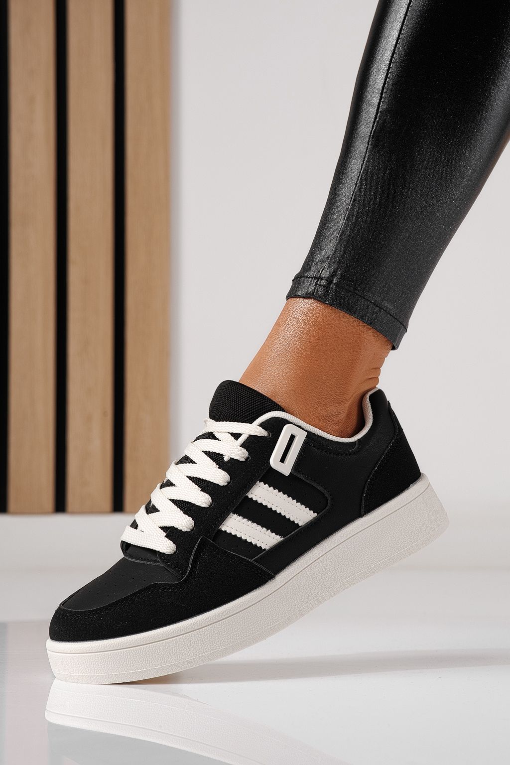 Adidasi dama negri din piele ecologica Iris #24192