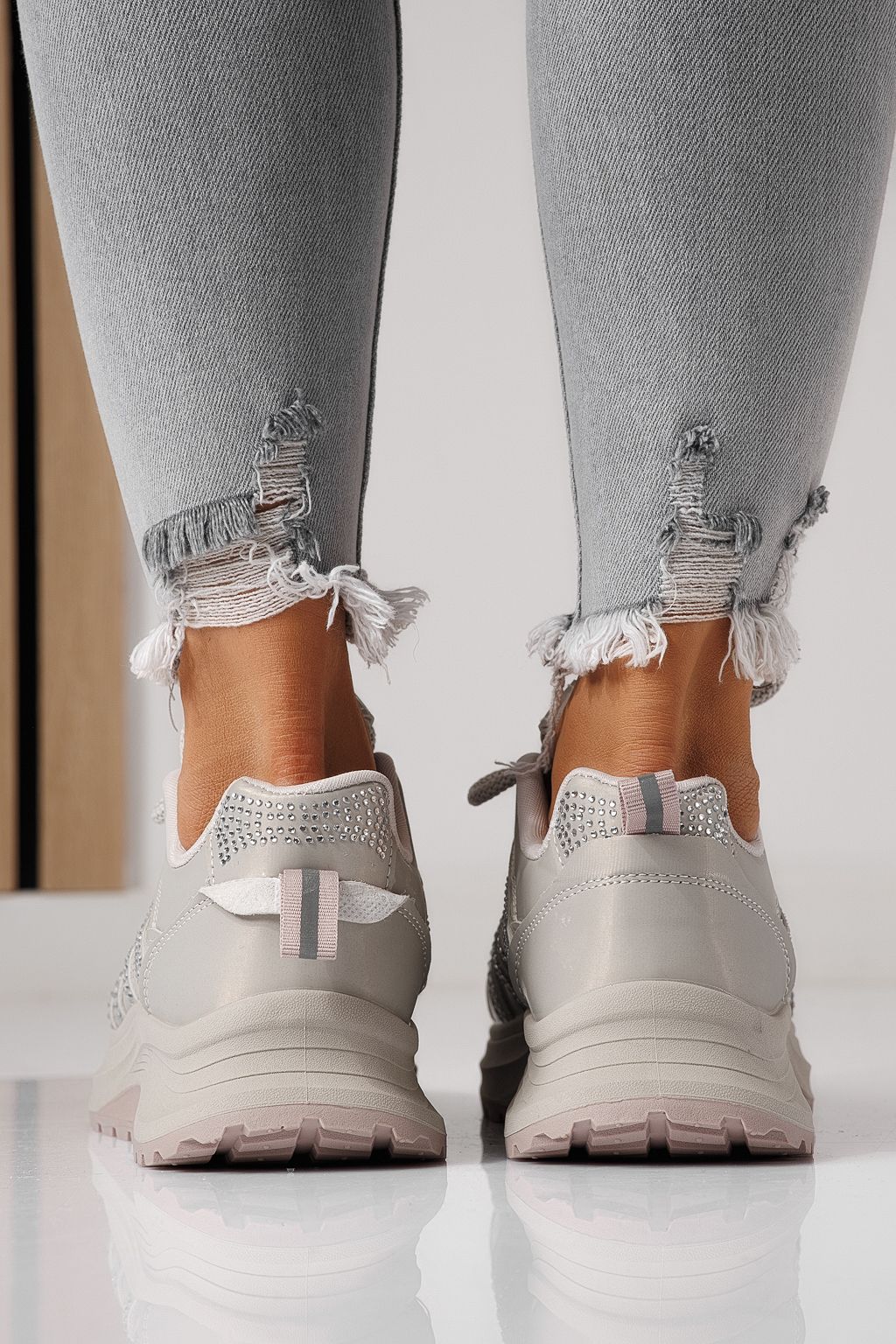 Adidasi dama khaki din piele ecologica Carolina #24058