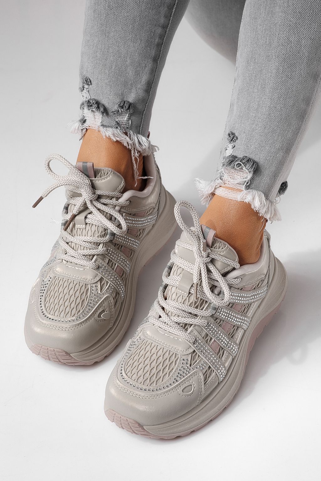 Adidasi dama khaki din piele ecologica Carolina #24058