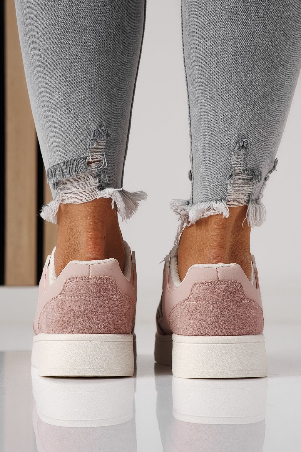 Adidasi dama roz din piele ecologica Iris #24189