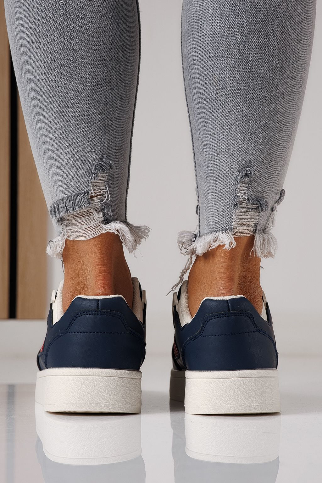 Adidasi dama albastri din piele ecologica Iris #24194