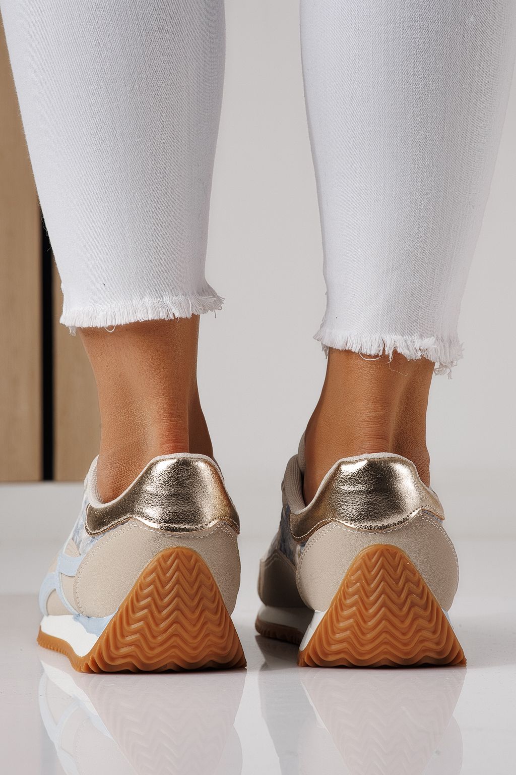 Adidasi dama albastri din piele ecologica Jesica #24124