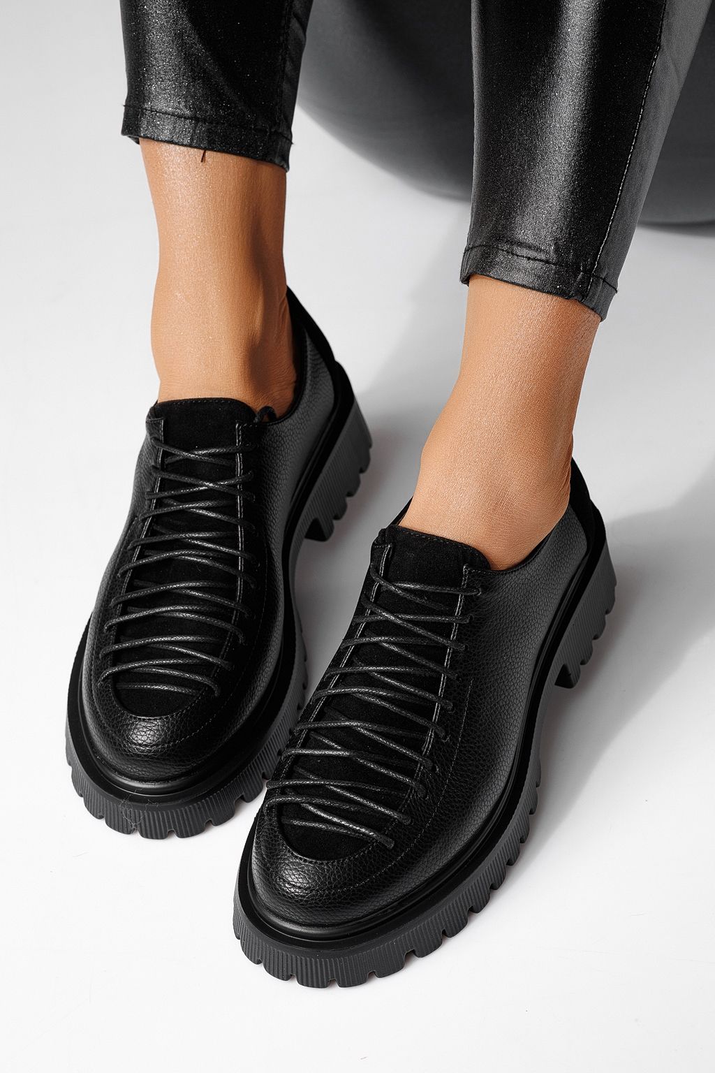 Pantofi casual dama negri din piele ecologica Florentina #24100