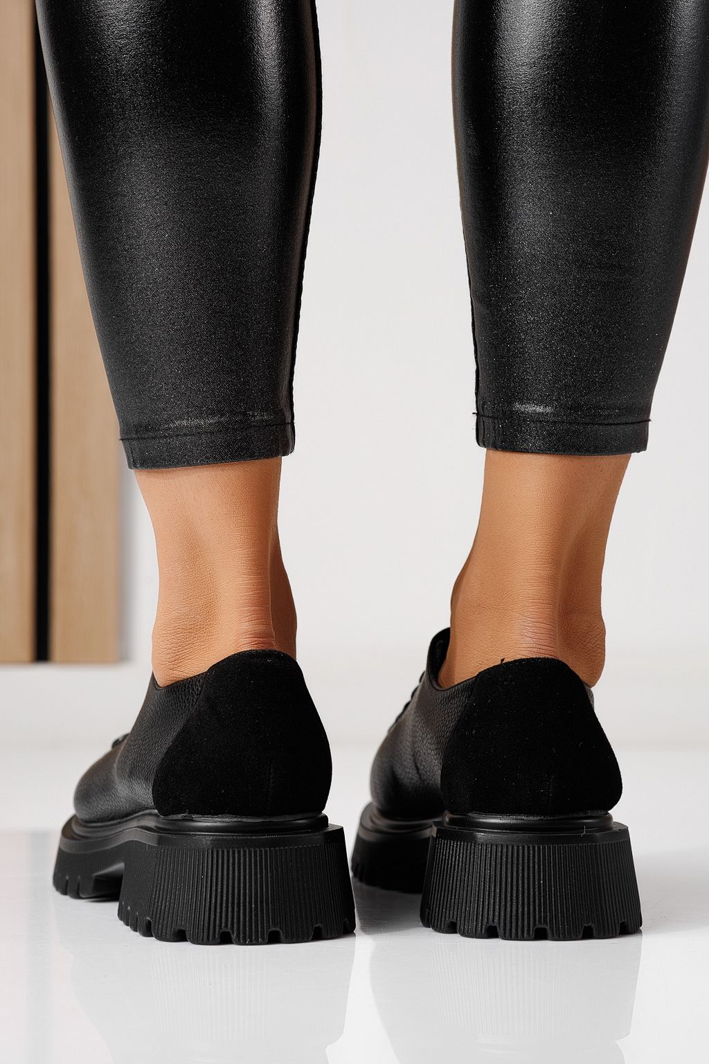 Pantofi casual dama negri din piele ecologica Florentina #24100