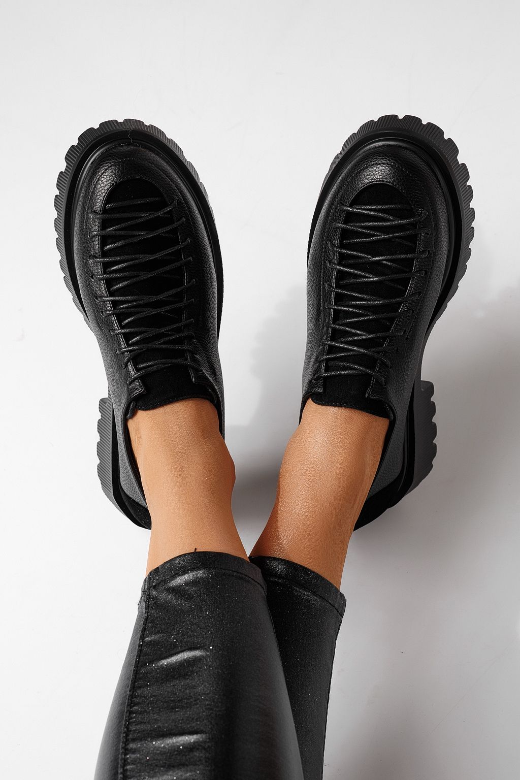 Pantofi casual dama negri din piele ecologica Florentina #24100