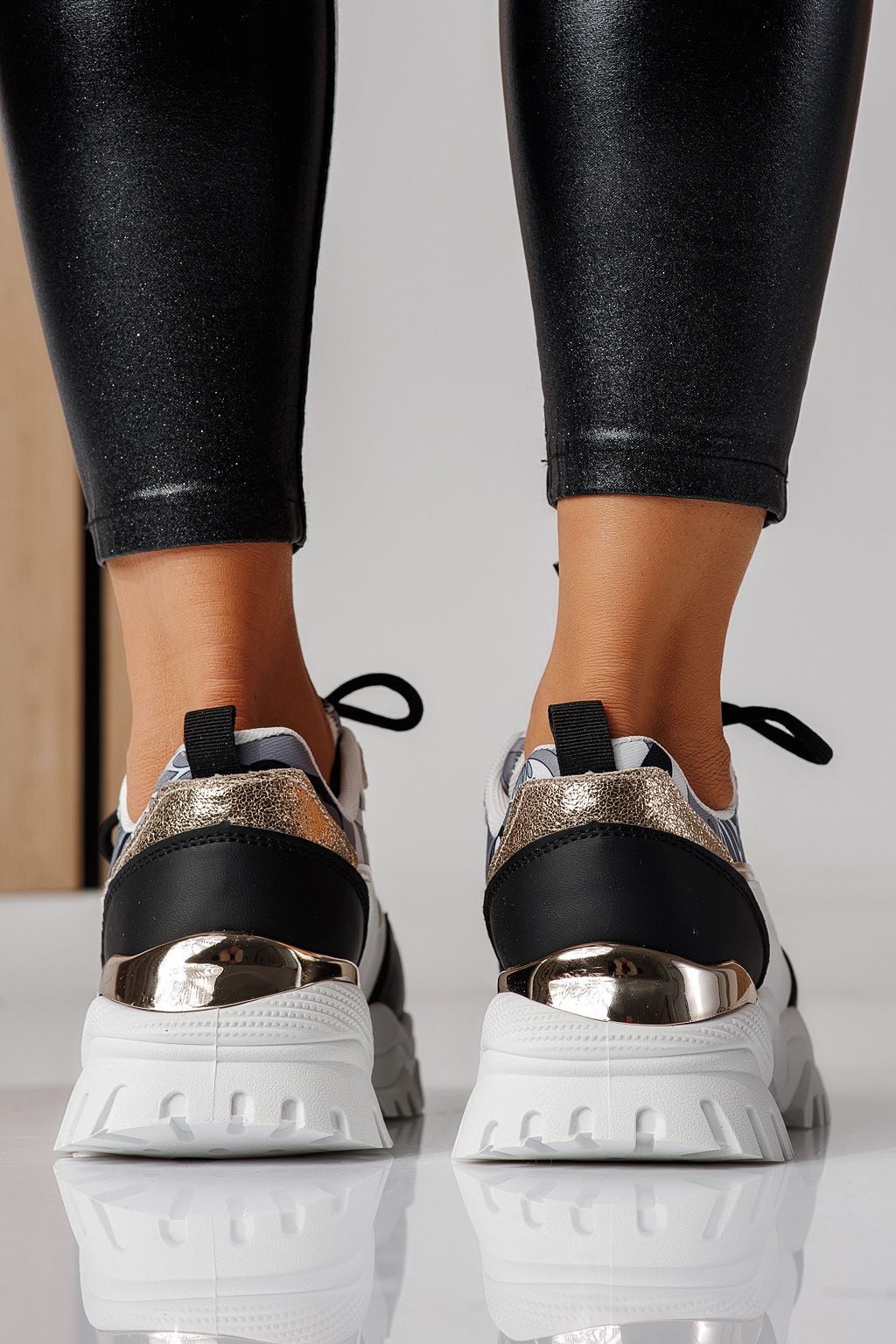 Adidasi dama negri din piele ecologica Jasmine #24133