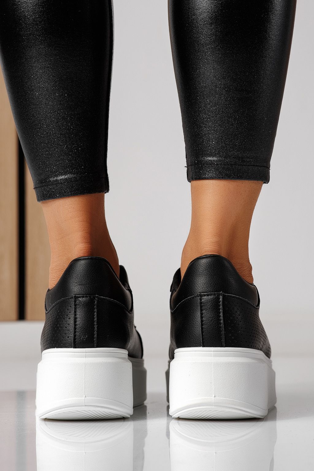 Adidasi dama negri din piele ecologica Ada #24000