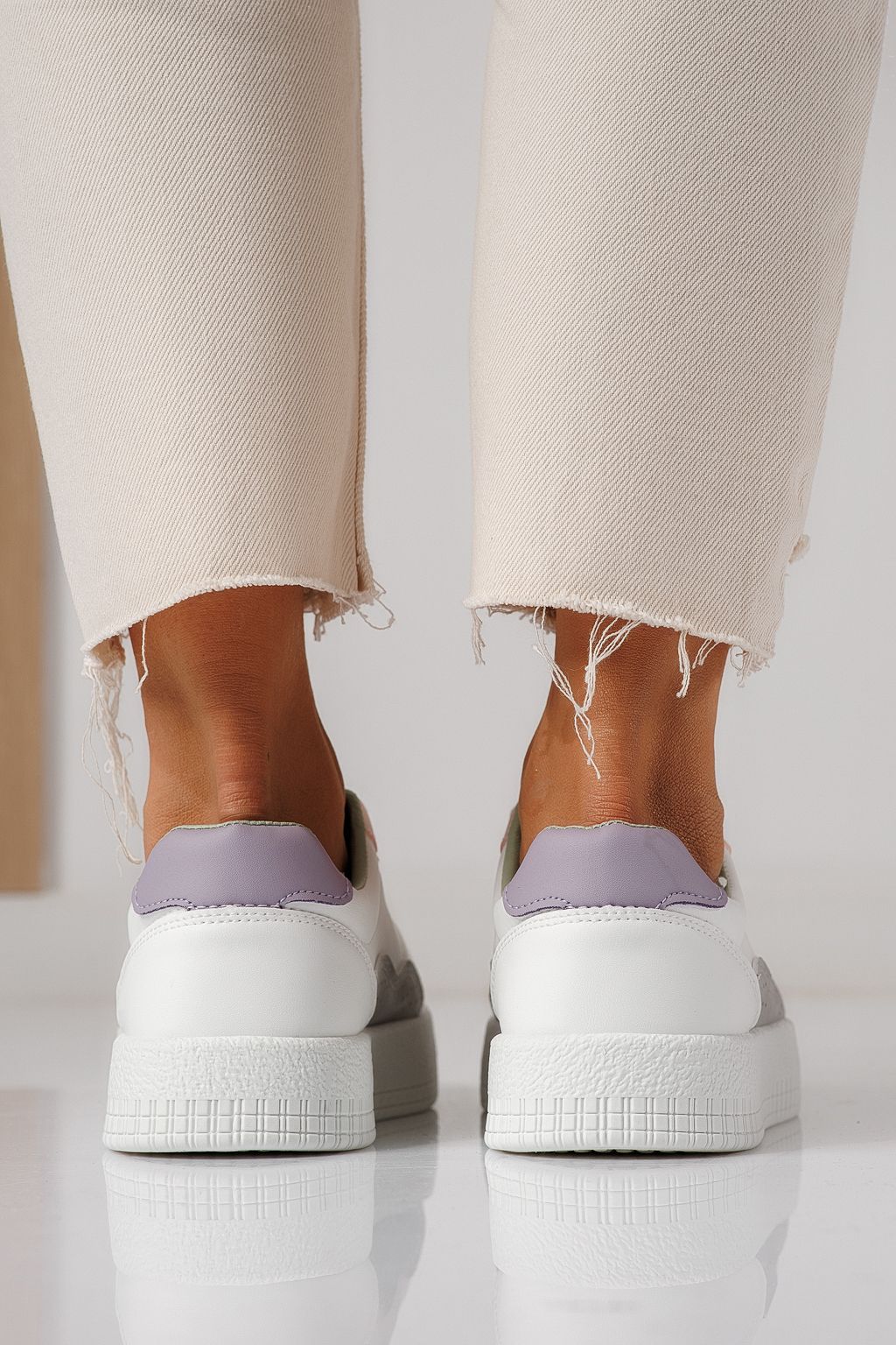 Adidasi dama roz din piele ecologica Nadia #24163