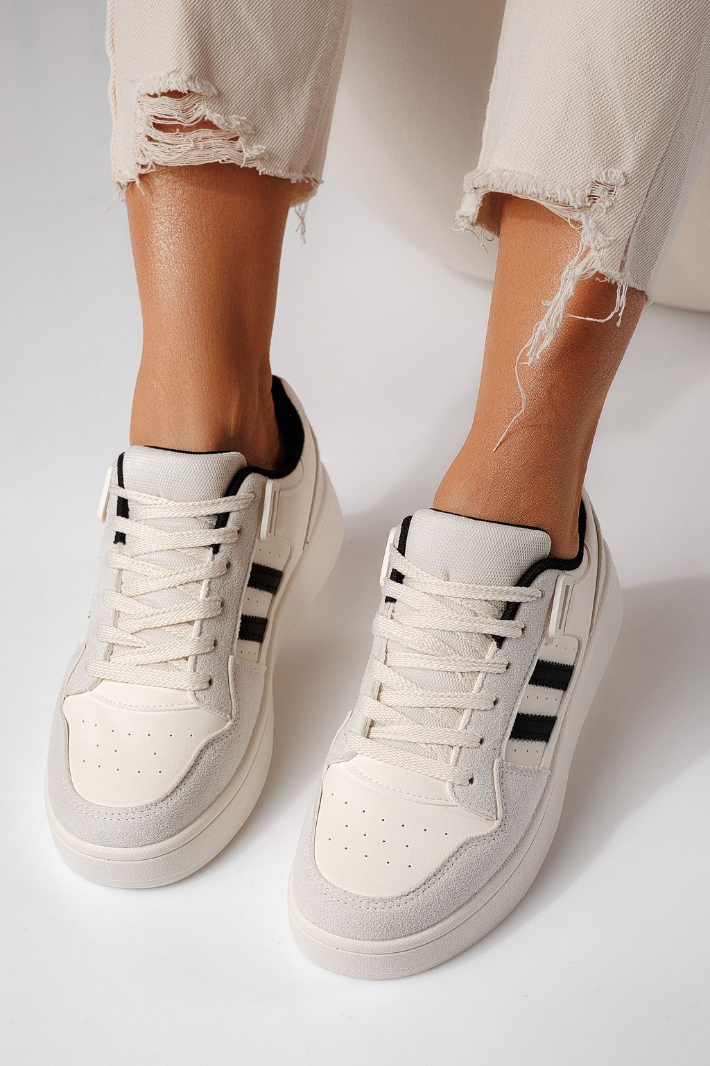 Adidasi dama bej din piele ecologica Iris #24190