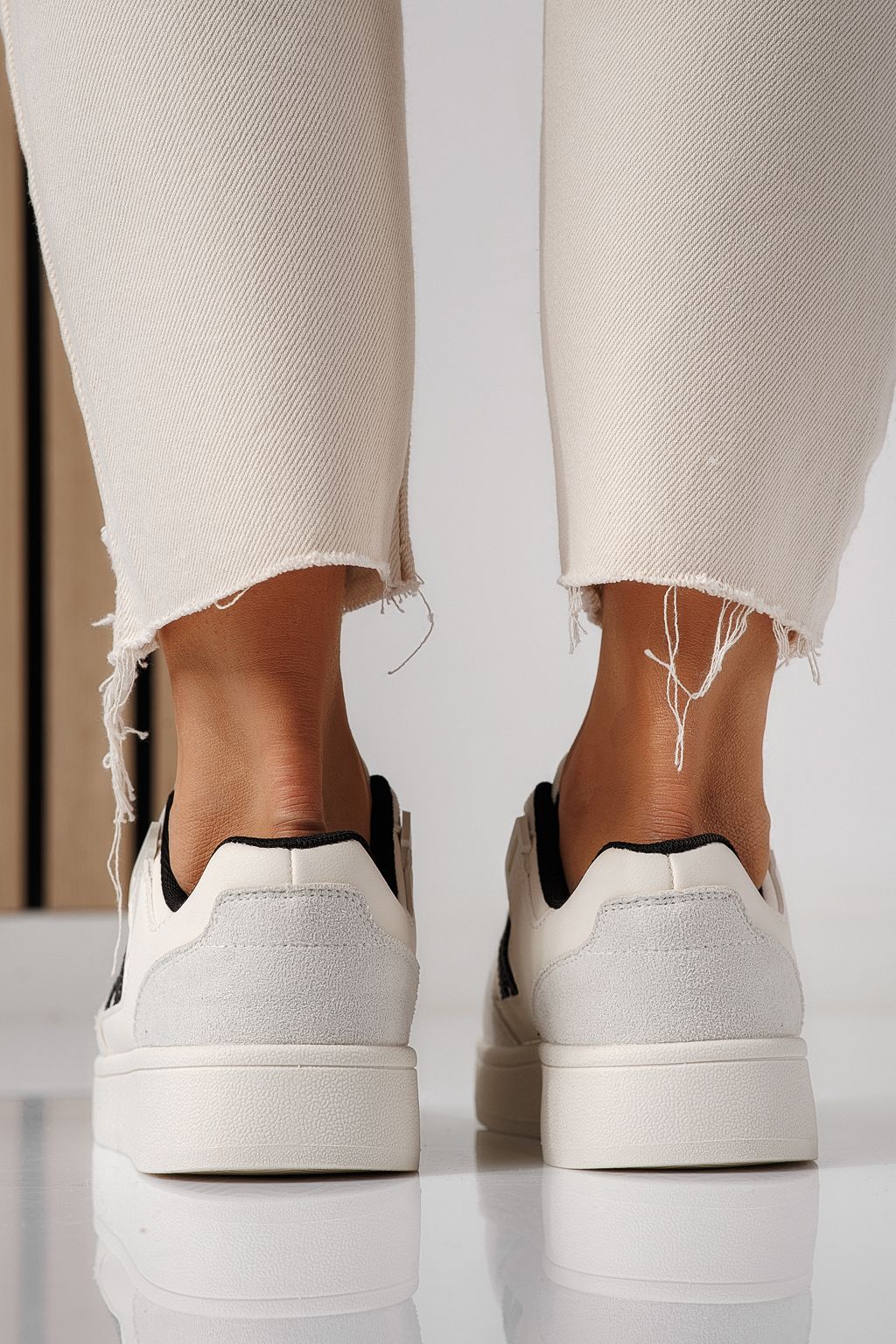 Adidasi dama bej din piele ecologica Iris #24190