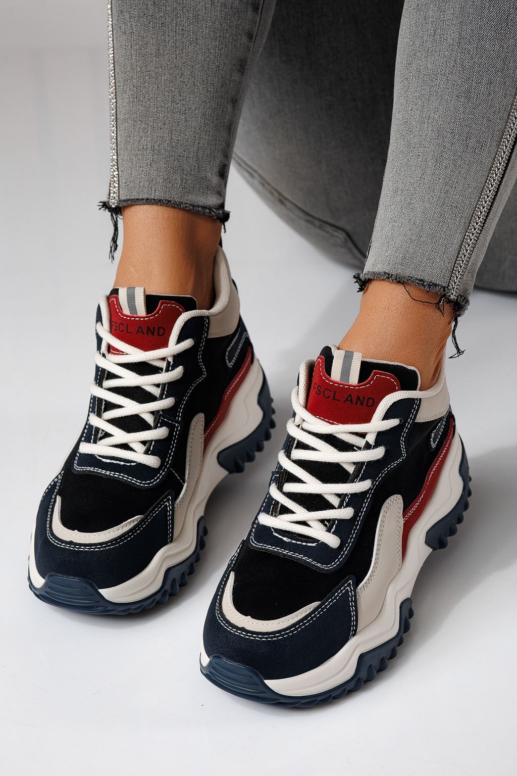 Adidasi dama albastri din piele ecologica Maya #24158