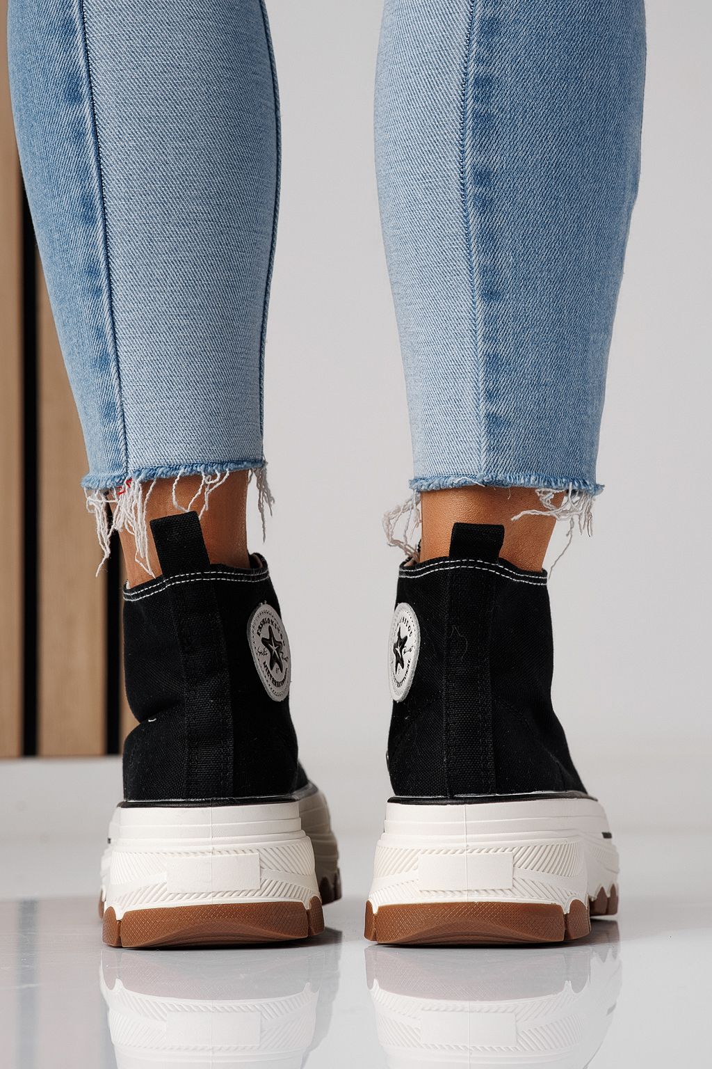 Adidasi dama negri din material textil Seline #24184