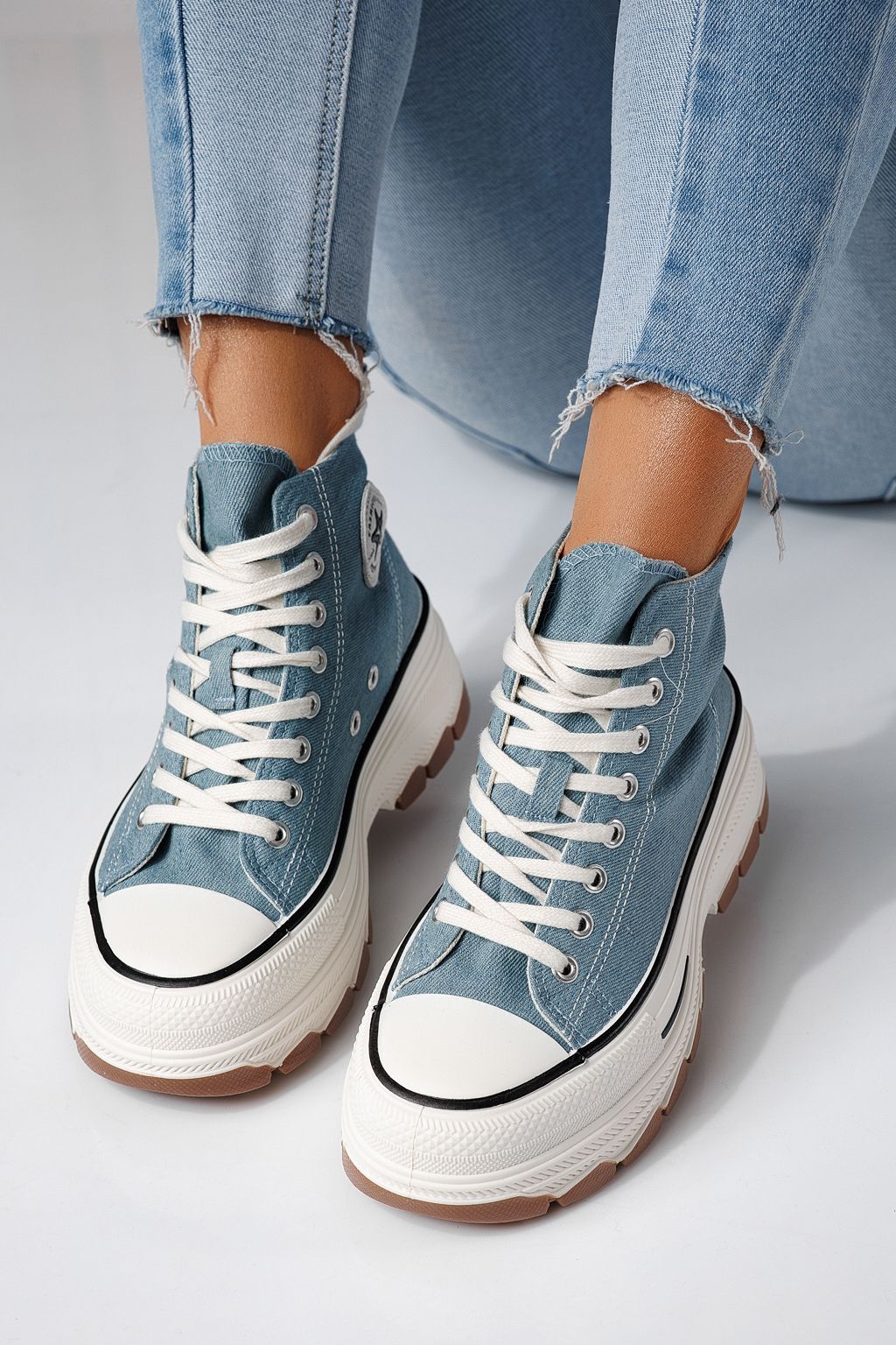 Adidasi dama albastri din material textil Seline #24185