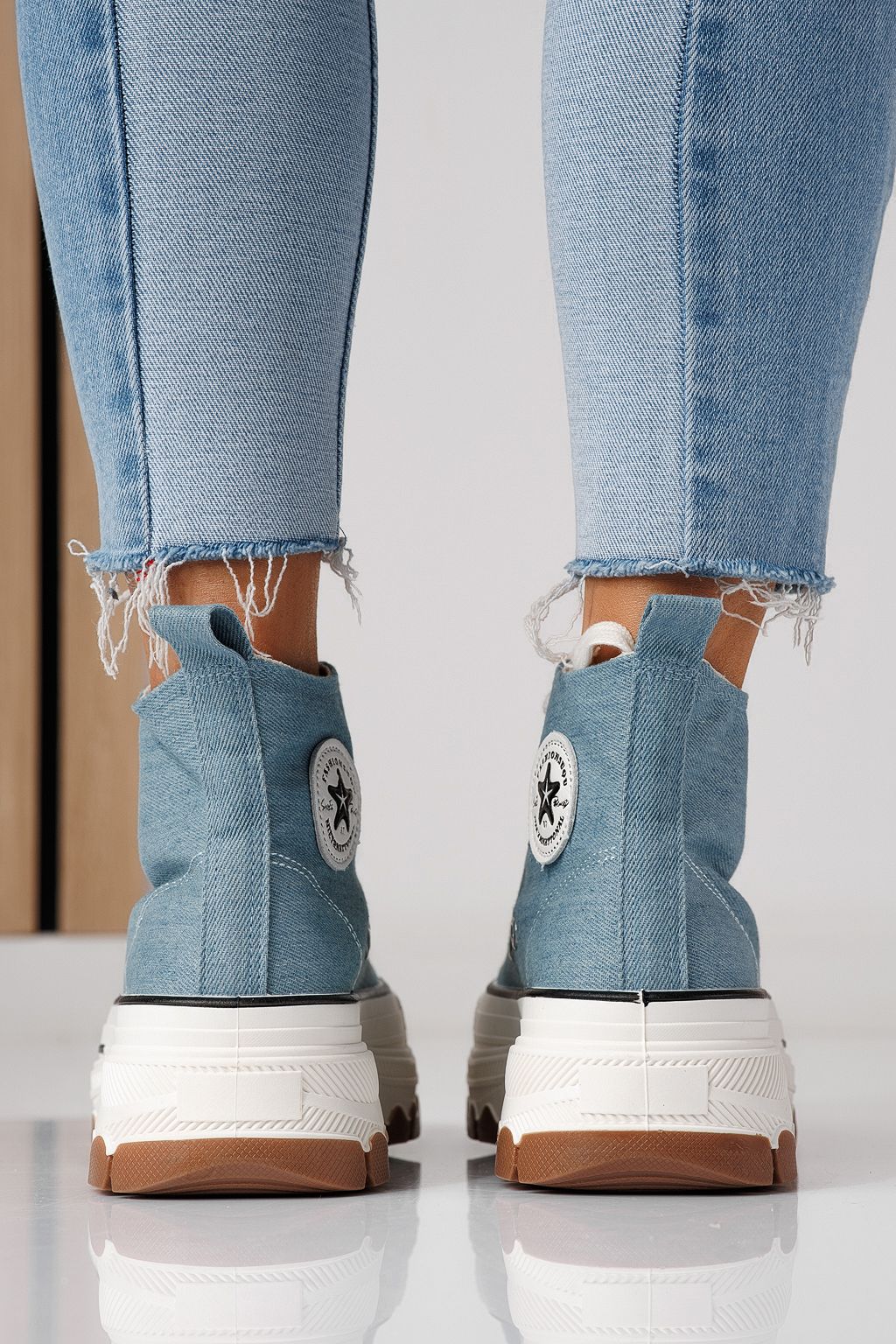 Adidasi dama albastri din material textil Seline #24185