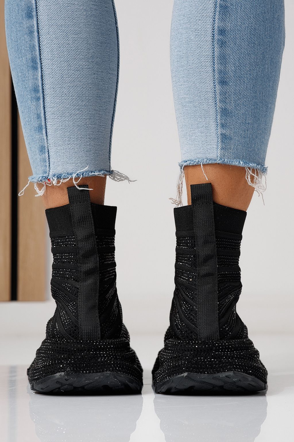 Adidasi dama negri din material textil Desia #24078