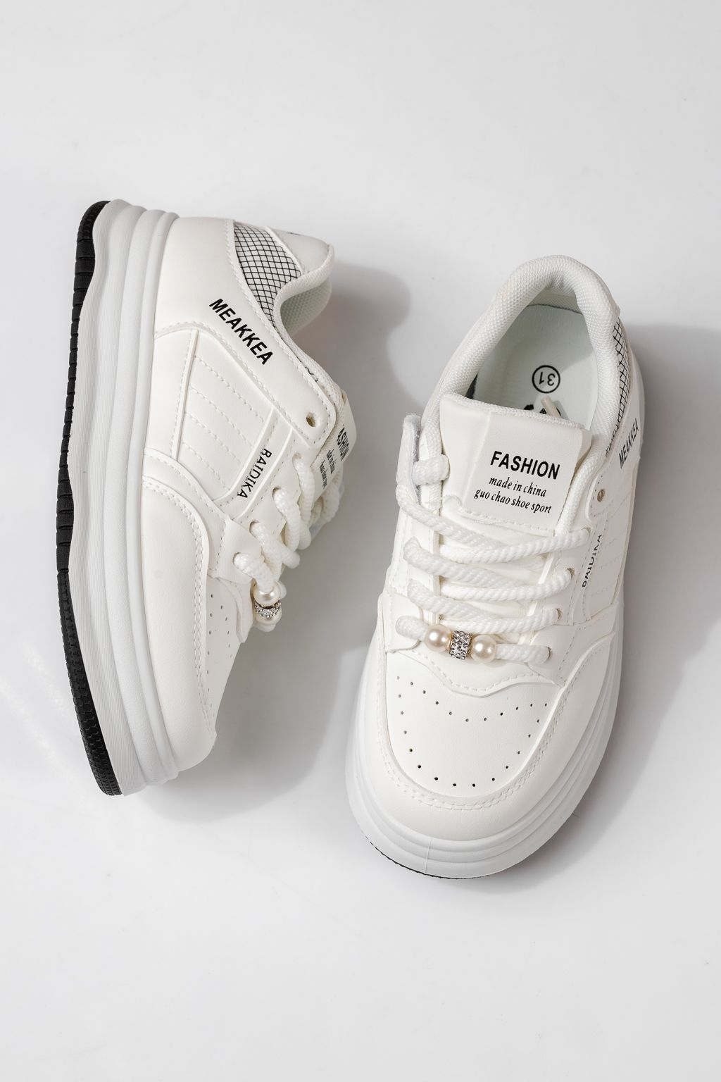 Adidasi copii negri din piele ecologica Asena #24025