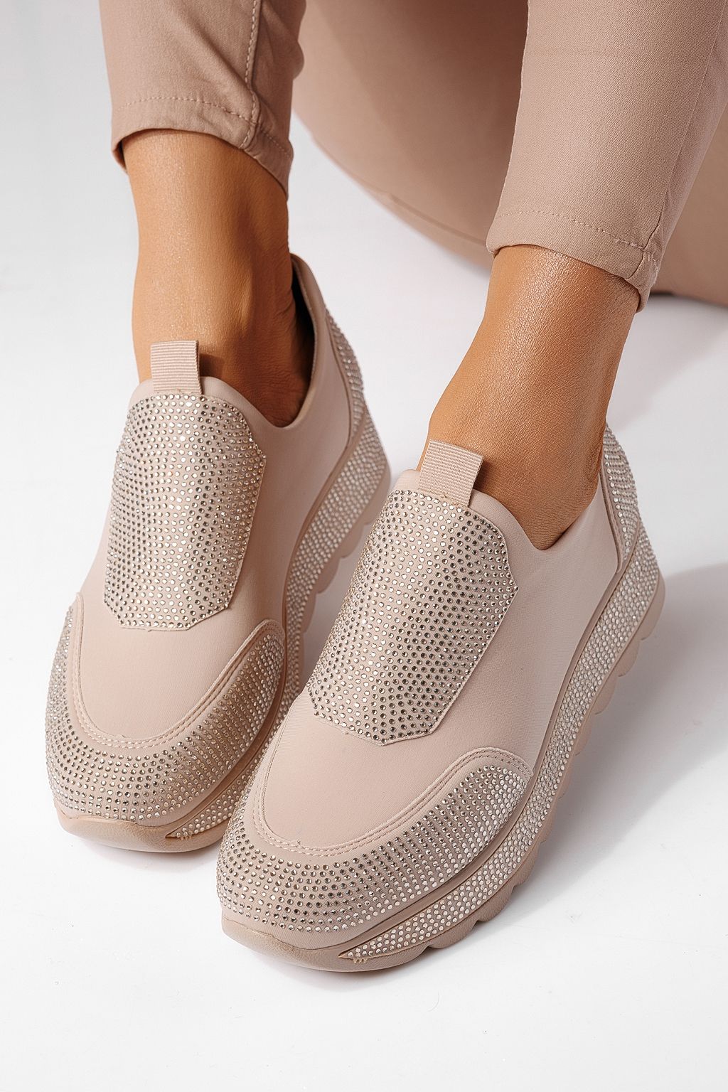 Adidasi dama bej din material textil  Iris #24208